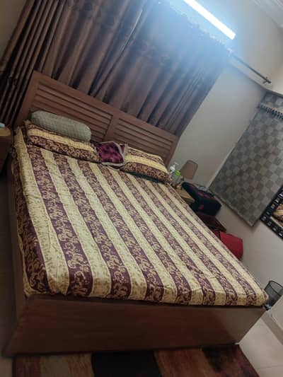 bed with mattress