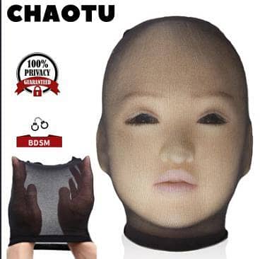 1 PCS Transparent Stocking Head Mask - Unisex Breathable Black Mesh Face Cover for Halloween & Cosplay R5976