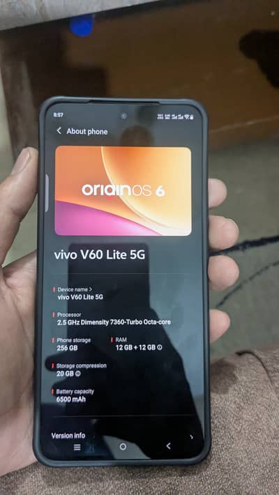 Vivo V60 Lite 5G PTA Approved with box & charger 10/10 condition
