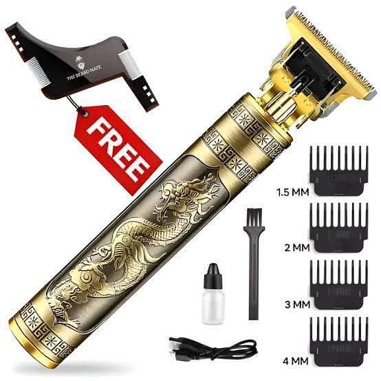 Vintage T9 Hair Trimmer for Men – Rechargeable Beard & Hair Cutting Machine