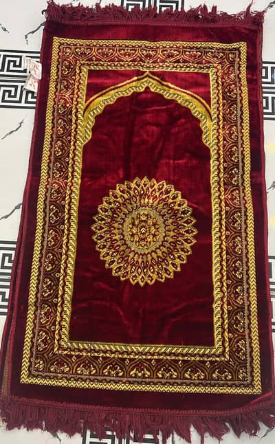 Supreme Premium Jainamaz – Maroon & Golden