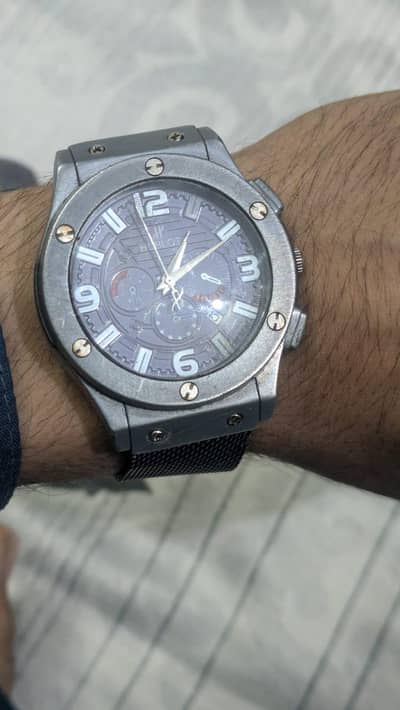Hublot silver color watch