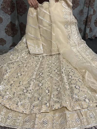 Brand New Sitara Work Lehenga with organza dupata and Choli - Small