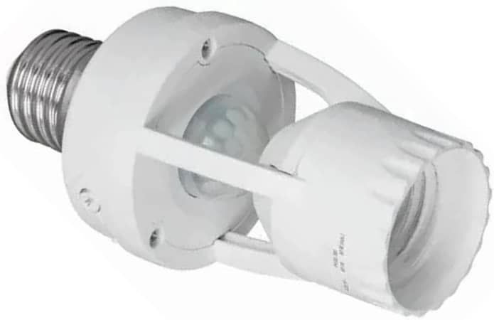 E27 Sensor Lights Socket 10-300 Second Delay Time 6m Sensing Distance IR Motion Activated Lamp Bulb Holder Adapter for Indoor Outdoor Home Security