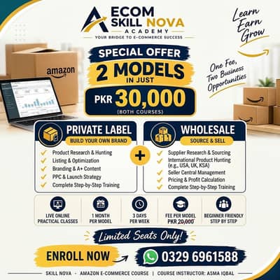 Amazon FBA Course in Pakistan | Private Label & Wholesale Training