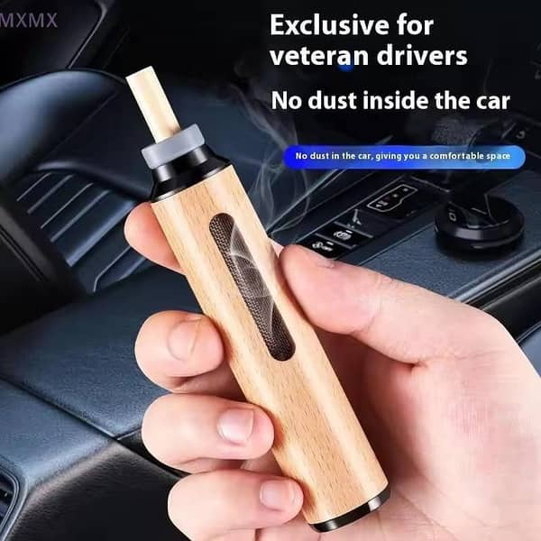 Portable Pocket Ashtray | Fireproof Mini Walnut Design Smoking Accessory | Compact Travel and Car Ash Tray with Secure Cover