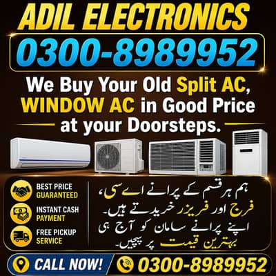 SELL KIJIYE (Split AC's Window AC's) Purane/Khrab bs sirf aik call par
