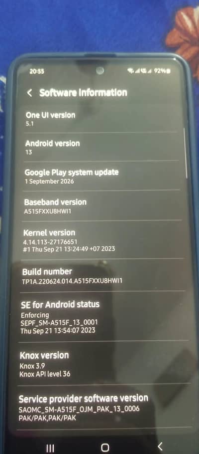 Samsung Mobile A51 official pta
