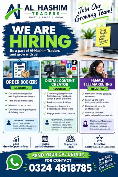 Order Bookers , Digital Content Creator , Female Telemarketing Jobs