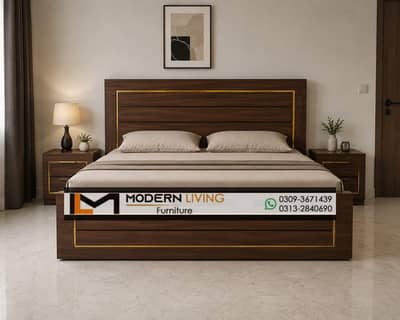 King Bed With 2 side tables best quality in your choice colours