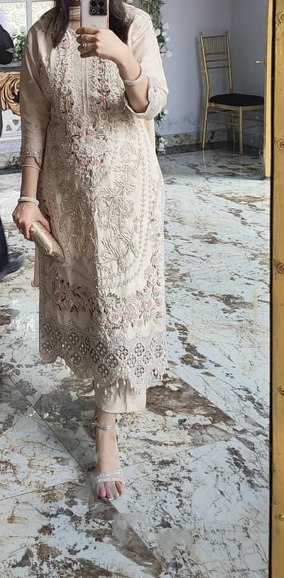 Custom made heavy work preloved dress for sale