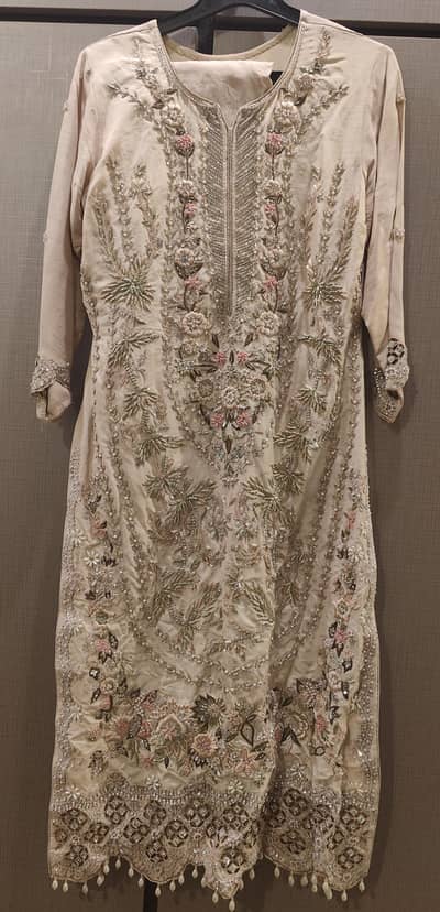 Custom made heavy work preloved dress for sale