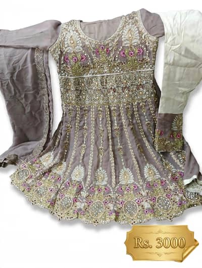 Fancy Bridal Party Wear Medium Siize Dress
