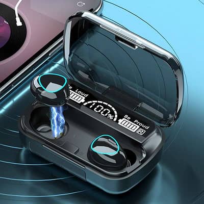 M10 Pro Earbuds - 3500mAh Power Bank - All Pakistan COD