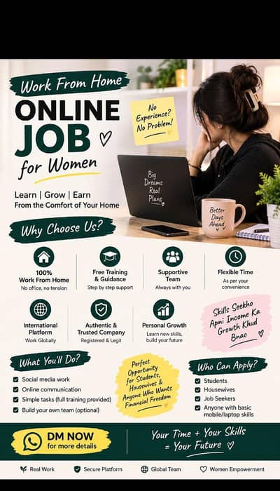 online work available for male and female