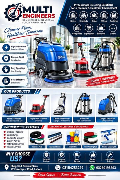Heavy Duty Floor Polishing & Carpet Washing Machine