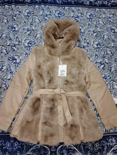 Original UROOJ Leather Winter Coat | Size L | Unused