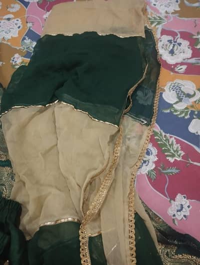 Dark Green & Beige Mehndi Formal Suit for Sale.  . .