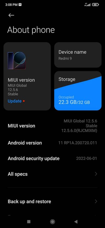 Xiaomi Redmi 9 only mobile dual official pta proved Sims