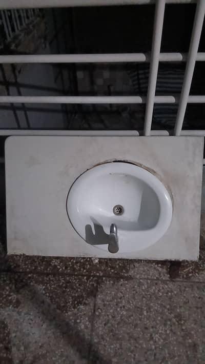 Marble vanity size 2×4 ft fitted with basin and mixer