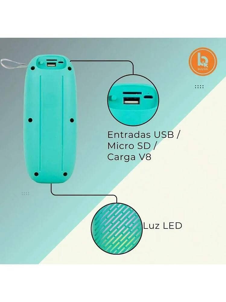 portable Bluetooth speaker with led lights 1