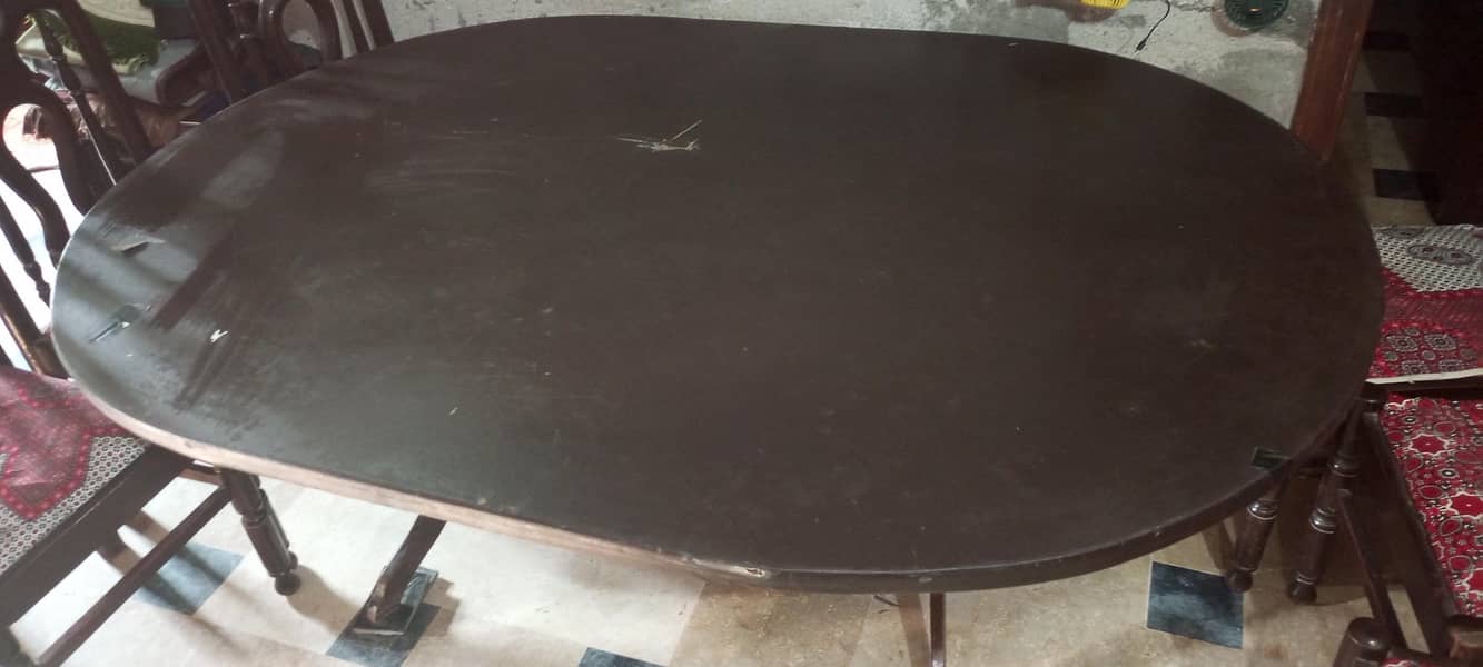 6 chairs + 1 Dining table 2