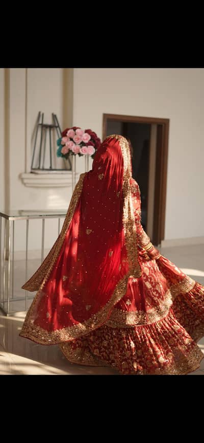 bridal lehnga used for 3 hours only