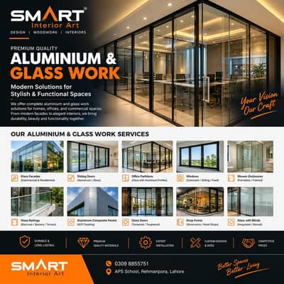 Aluminum & Glass Work | Glass Partition, Doors, Windows | glass door