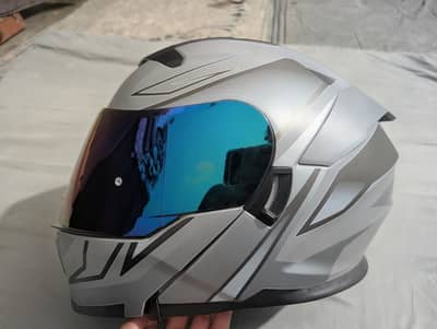 SUPER AIR SP-912 SILVER GREY HELMET