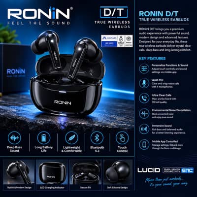 RONIN LUCID – True Wireless Earbuds 