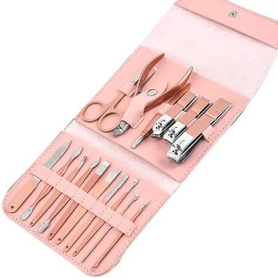 16 in 1 nail kit pink- new box pack for girls