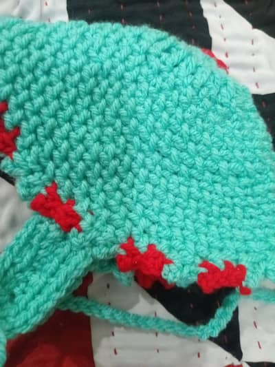 crochet kids cap hand woven