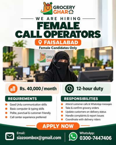 Call Operator Required | Jobs in Faisalabad | Call Center Jobs