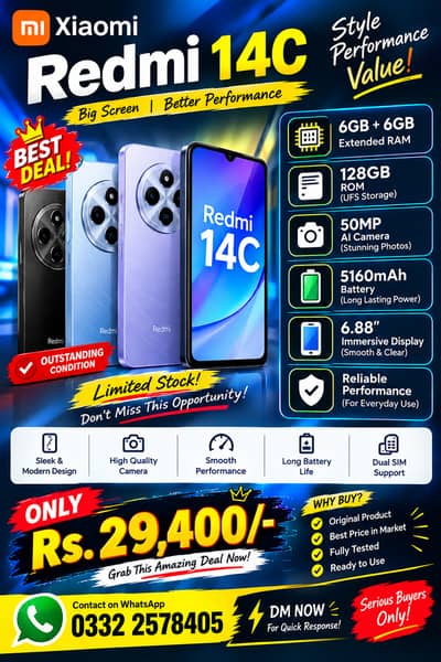 REDMI 14C — STYLE BHI, POWER BHI!