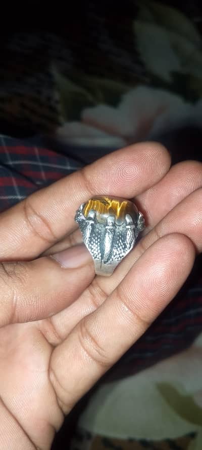 chandi ring with tiger stone