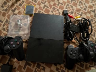 Sony PS 2 Slim Complete Gaming Set | 2 Controllers | 64 GB USB