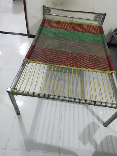 2 person wide charpai-iron frame-extra wide
