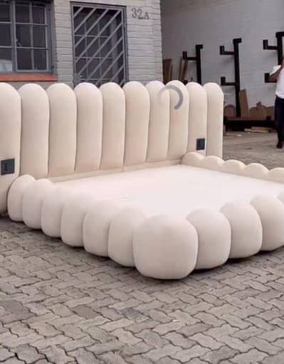 Double bed / King size bed / Poshish bed/ bed set /Wooden Bed / Sale