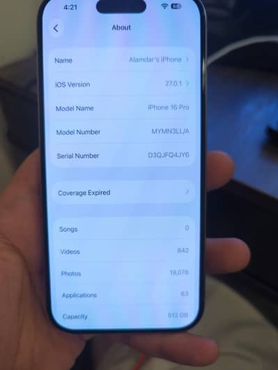 Apple iPhone 16 Pro with box 512GB ( non pta)