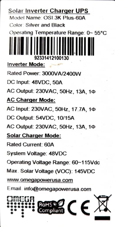 3KV SOLAR INVERTER FOR SALE