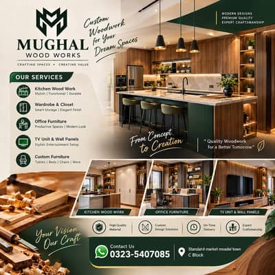 Kitchen Cabinet Maker & Wooden Wardrobe Services in Lahore