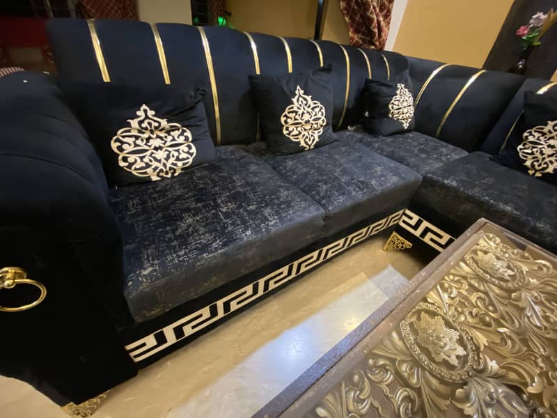 L shape Sofa set with centre table. 0