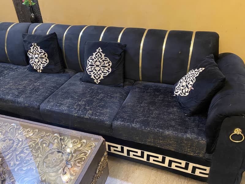 L shape Sofa set with centre table. 3