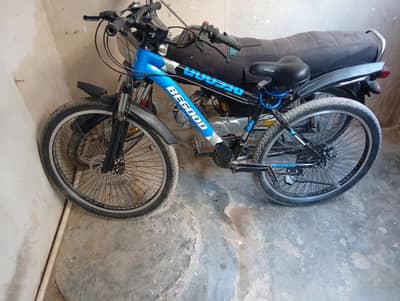 black and blue color bicycle