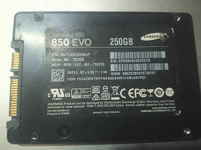 internal SSD 250gb excellent health