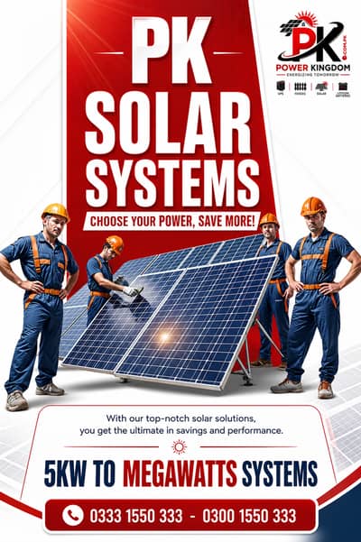 Solar System Available 3kW, 5kW, 6kW, 8kW, 10kW to Megawatt