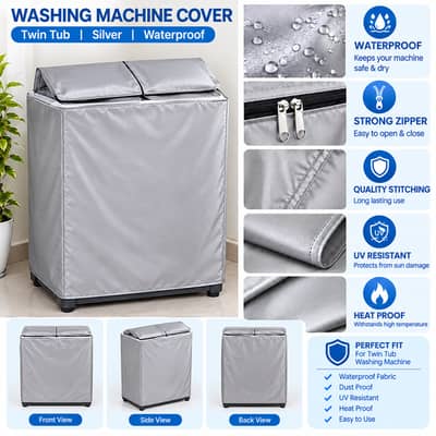 Twin Tub Washing Machine Cover Waterproof & Dustproof For Manual Washi