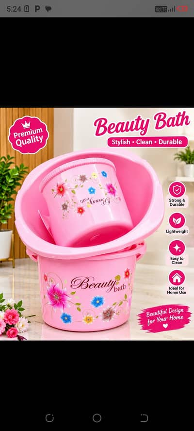 Brand New Beauty Bath Tub – Pink Floral Design