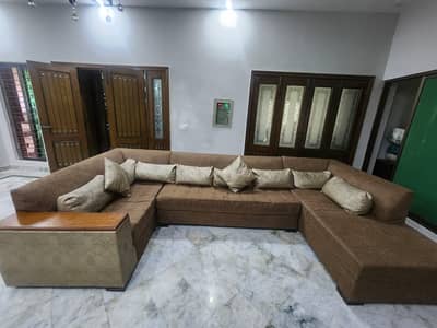 L SAHPE SOFA 9 SEATER