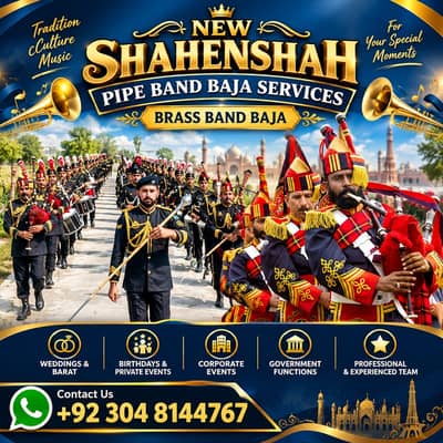 Band baja, Fauji Band, Events, Dhool services, Fauji Pipe Band, Qawali